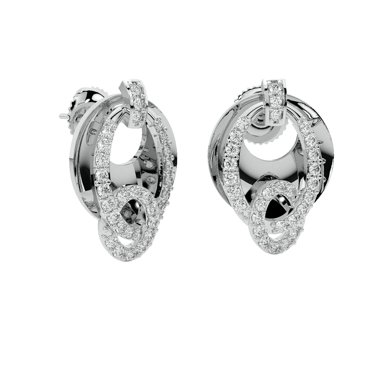 Emilia Round Diamond Stud Earrings